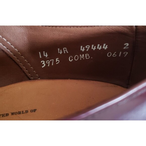 Allen Edmonds Danbury Men Size 14 4A Burgundy Leather Brogue Oxford Dress Shoes main image 4